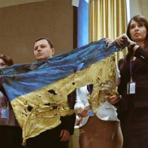 Путин выступил на ассамблее ООН перед украинским флагом