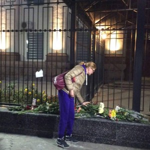 Жители Киева выражают соболезнования, в связи с крушением российского самолета
